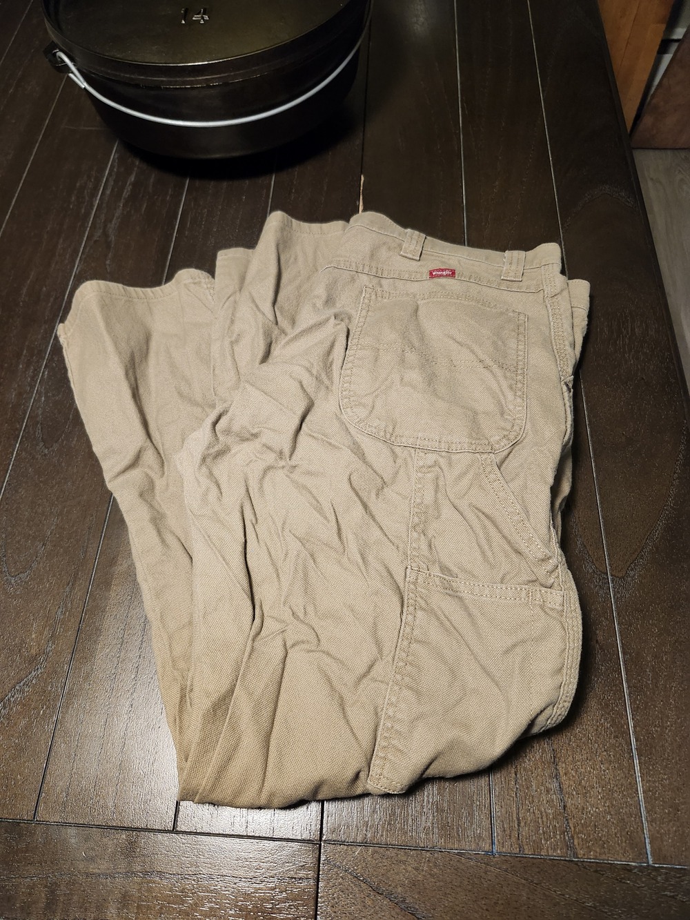 Wrangler Tan Men's Carpenter Style Pants Red Tag Size 38x32 EUC